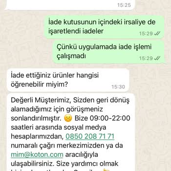 Koton 20 Gündür İade Yapmıyor