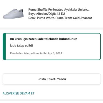 Amazon Ürünümü Geri Göndermiyor