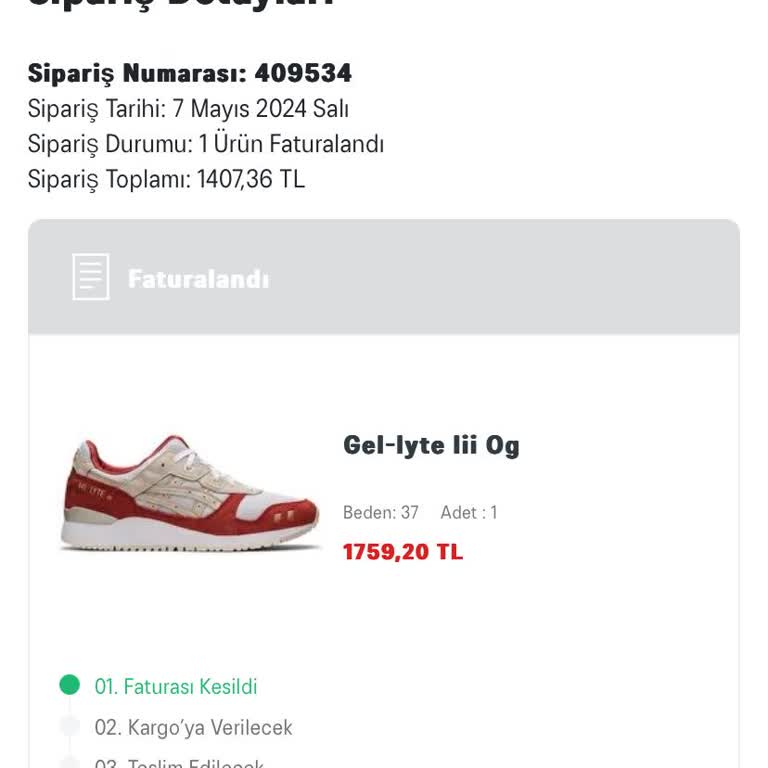 Asics İnternet Alışverişi Mağduriyeti