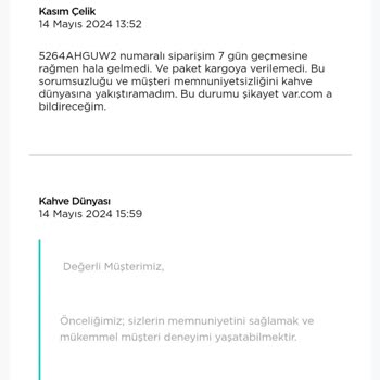 Kahve Dünyası Müşteri Memnuniyetine Önem Vermeyen Bir Marka.