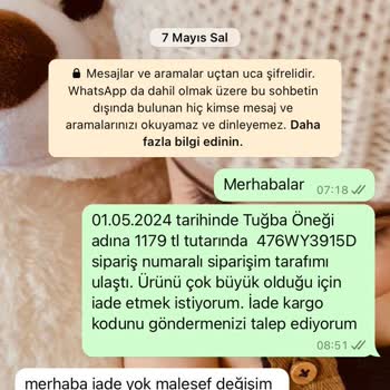 Meysadesiign Sipariş İade Mağduriyeti