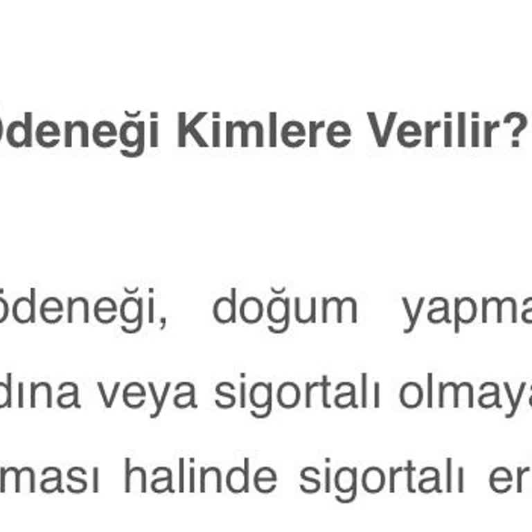 SGK Doğum Ve Emzirme Ödeneği Yatırılmıyor