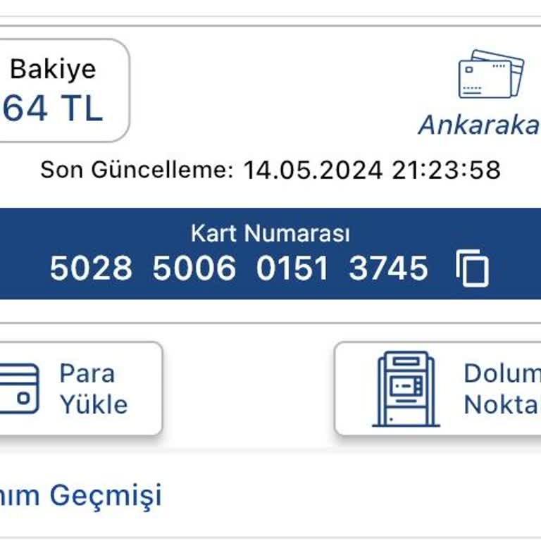 EGO Genel Müdürlüğü EGO Kart Yetersiz Bakiye Sorunu