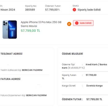 EasyCep Ücret İadesi Gerçekleşmedi