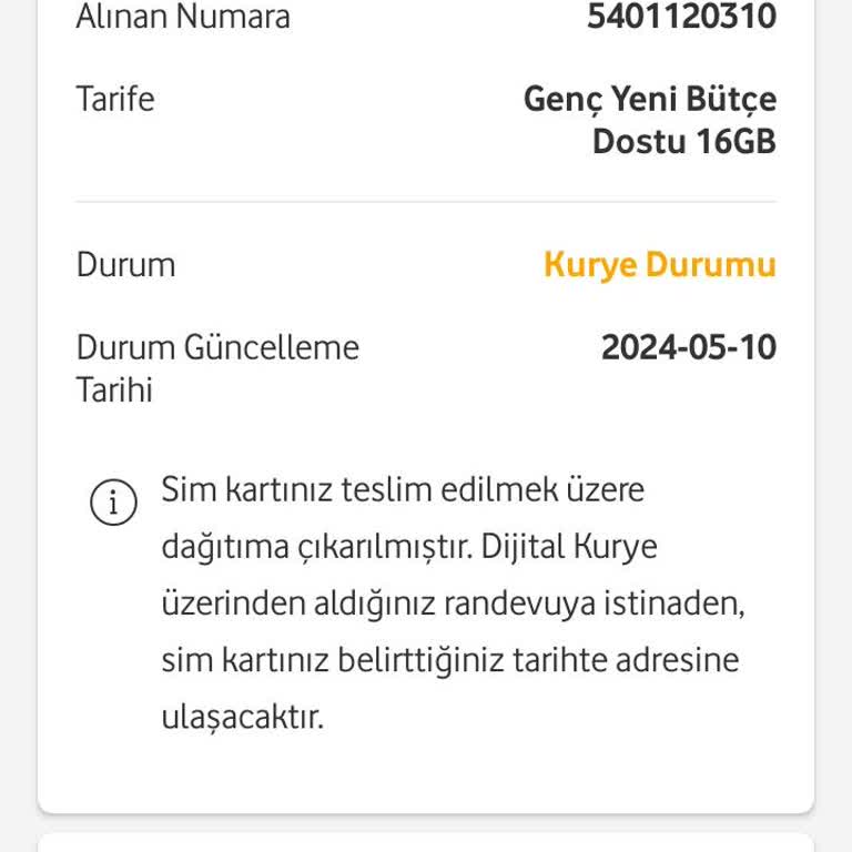 Vodafone Sim Kartım Aktifleşmedi
