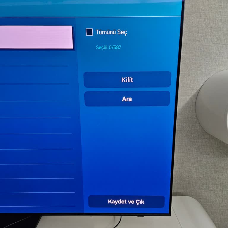 Samsung Kanal Düzenleme Menü Hatası