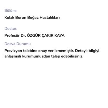 Anadolu Sigorta Tamamlayıcı Sağlık Sigortası Provizyon Reddi