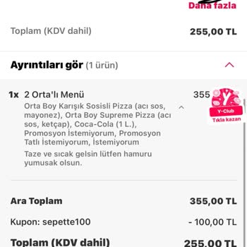 Yemeksepeti Hayal Kırıklığına Uğratan Pizza Servisi