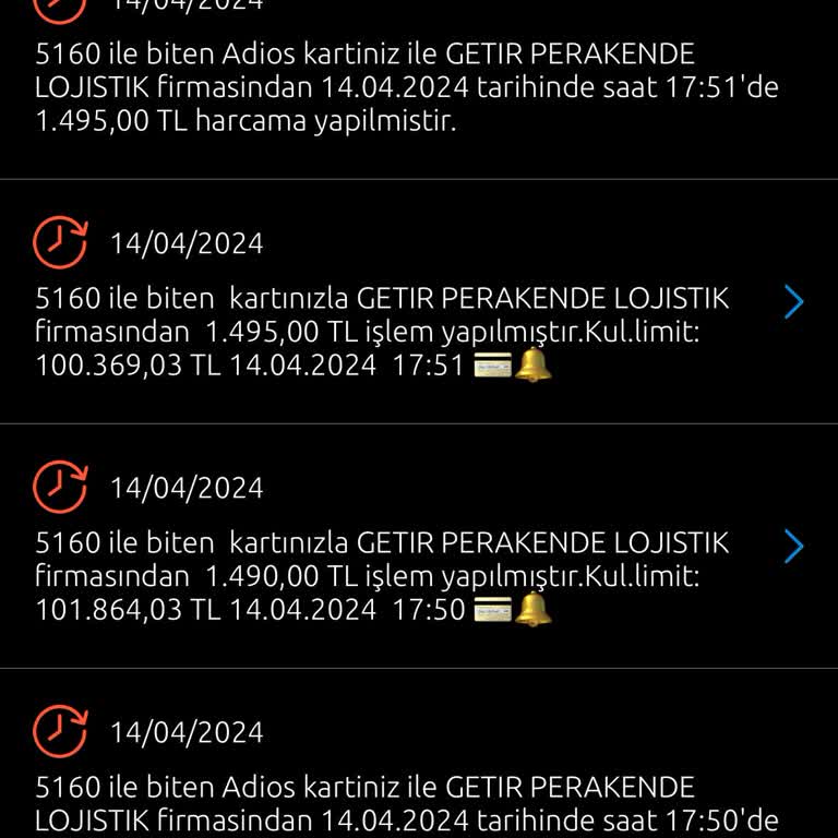 Yapı Kredi Kredi Kartımdan Bilgim Dışında İşlem Yapılması