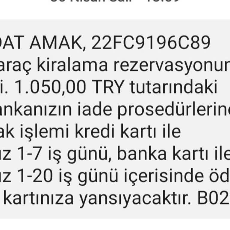 Obilet Ücretimi Geri Alamıyorum