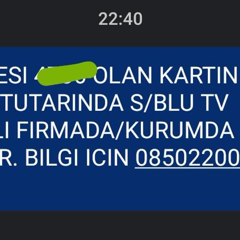 Blue TV Habersiz Kredi Kartımdan Yıllık Ücret Kesmesi 1078 TL