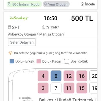 Uludağ Turizm Yanlış Bilet Kesilmiş