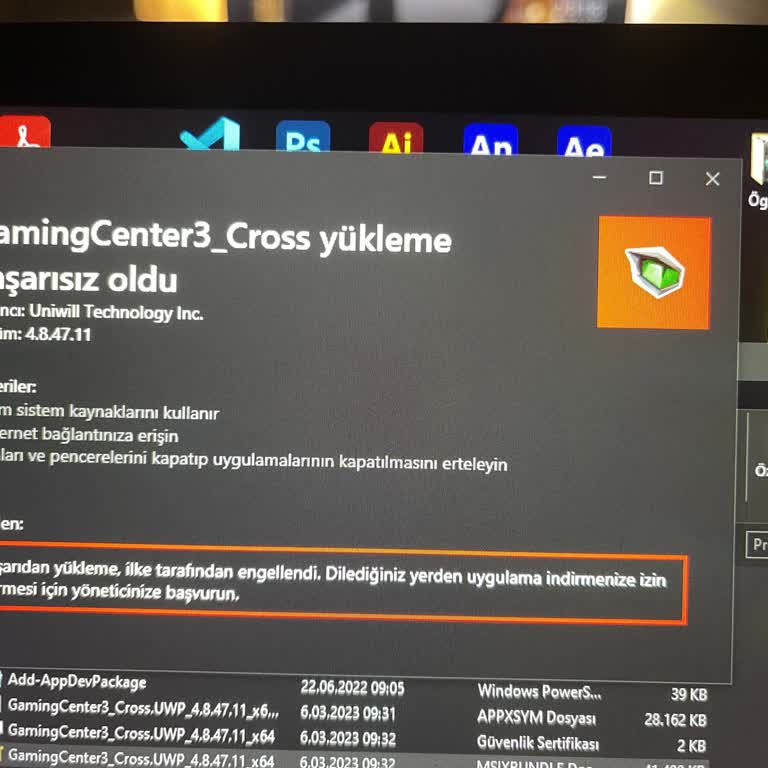 Monster Notebook Control Center Lisans Hatası