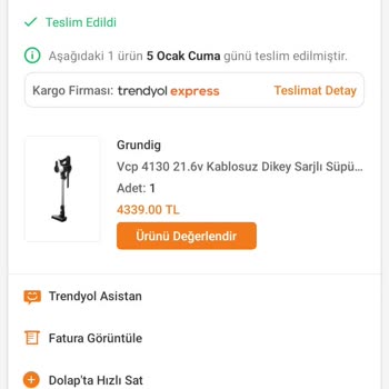 Grundig Şarjlı Dik Süpürge