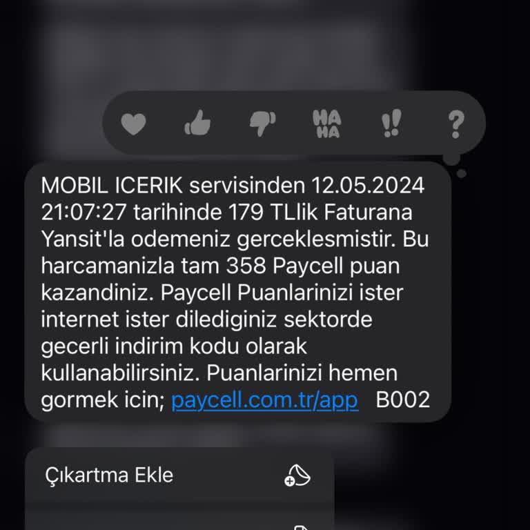 Faturama Eklenen İstenmeyen 179₺'lik Mobil İçerik!