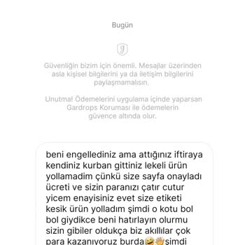 Gardrops Hakaret Eden Satıcı