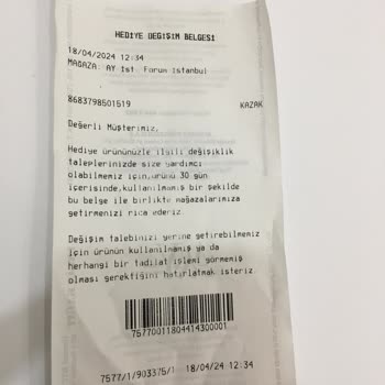 Network Hediye Alınan Ürünün Makasla Kesilmiş Değişim Yapılamaz Denilmesi