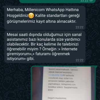 Millenicom 3 48 Saatte Çözülemeyen Arıza Hk.
