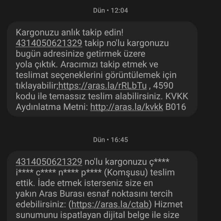 Aras Kargo'ya Şikayet Var!
