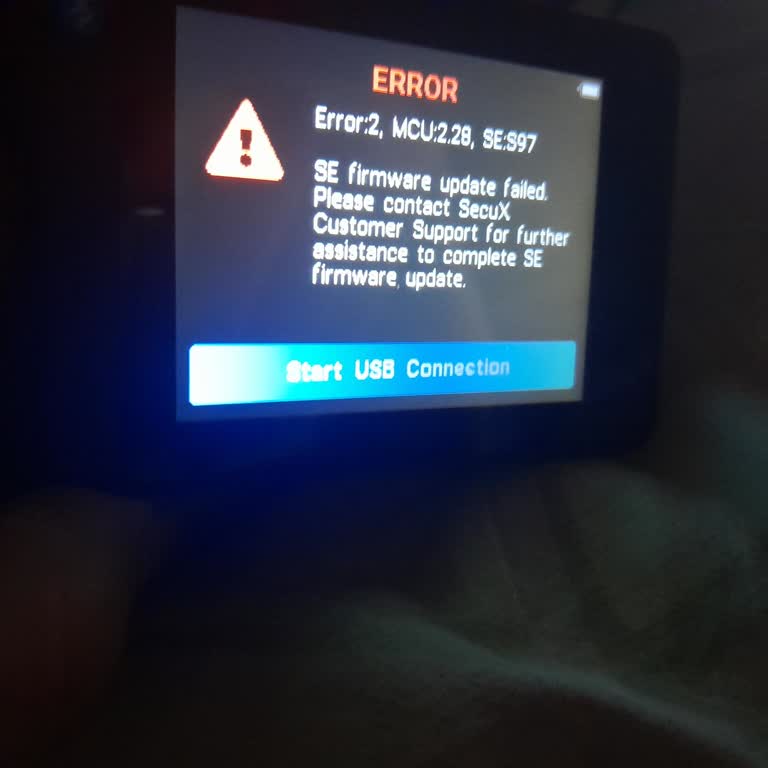 Secux W20 Hatası Mevcut