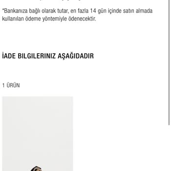 Zara Online Ürün İade Yapılmaması