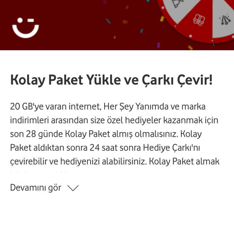 Vodafone Çarkını Yükleme Yapmama Rağmen Çeviremiyorum