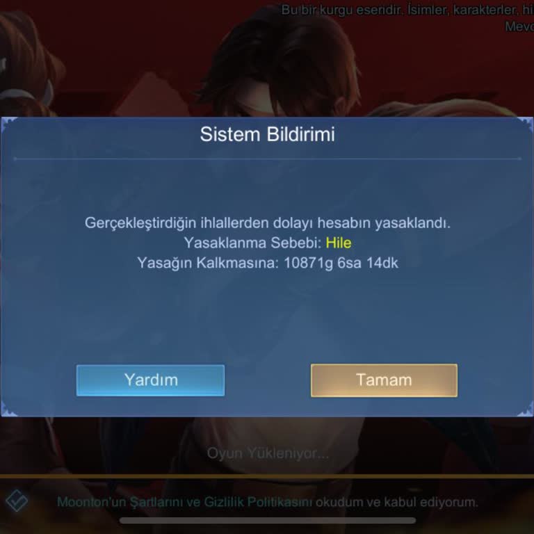 Mobile Legends Ban Ve Hesaba Girememe