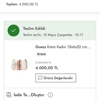 Boyner Online Yanlış Sipariş Teslimi