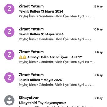 Ziraat Bankası Yatırım Bülten Mail Sorunu