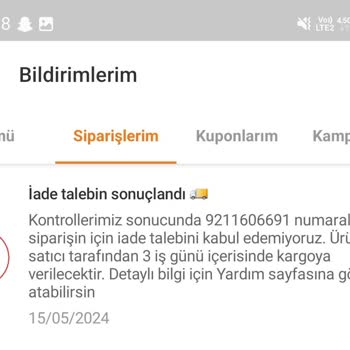 Trendyol Rose Merry Satıcı Şikayeti