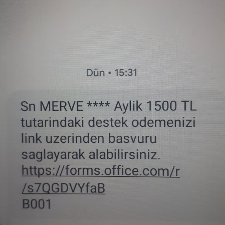 Gelişim Vakfı Adıma Gelen Bir Mesajdan Destek Başvurusu Yaptım