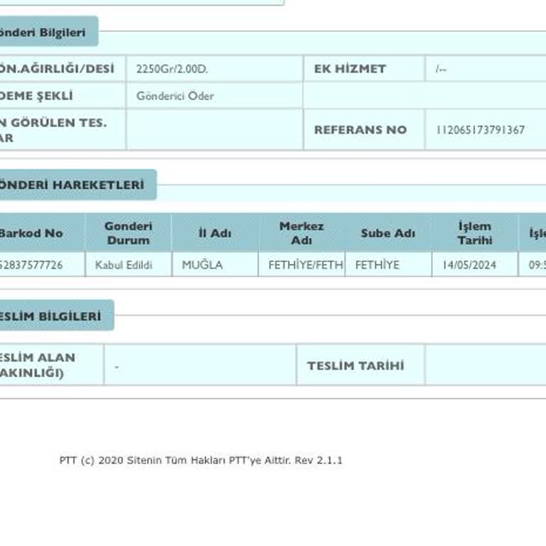 PTT Kargo Kargom İki Gündür Şubede Bekliyor