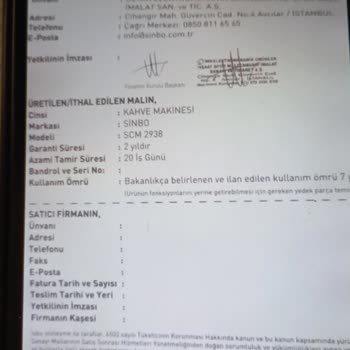 Sinbo Filtre Kahve Makinesi Turkcell Pasajdan Alindi Sinbo Sinbo