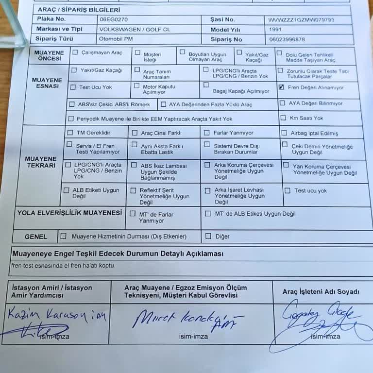 TÜVTÜRK'ÜN İş Bilmez Çalışanlarının Aracıma Yarattığı Masraf
