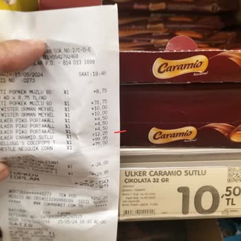 Şok Market Etiket Ve Fiş Farklılığı