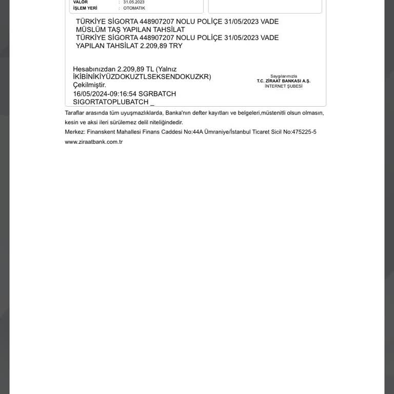 Ziraat Bankası Özel Konut Sigortasını İptal Etmiyorlar. Bir An Önce İptal Ve İadeleri