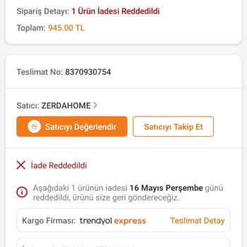 Trendyol Zerdahome Şikayet Mağduriyeti