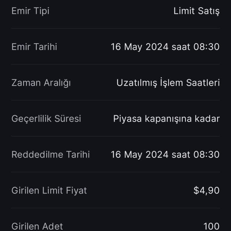 Midas Amerikan Borsası Satış İşlemim Gerçekleşmedi Param Da Gitti