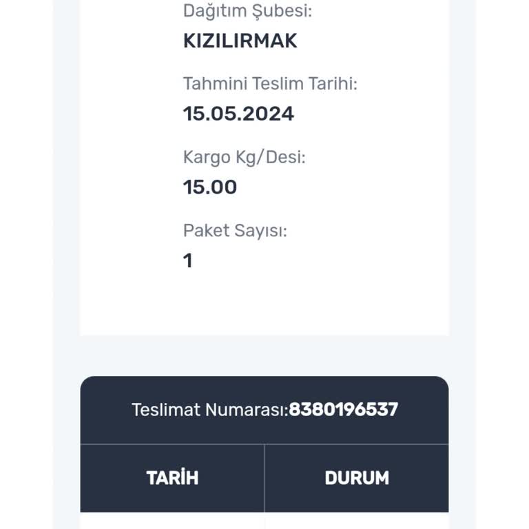 Aras Kargo Sivas Kızılırmak Şube Terbiyesizliği