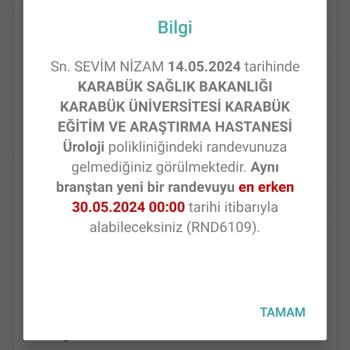 Karabük Eğitim Araştırma Hastanesi Yanlış Hasta Girişi