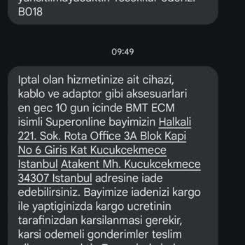 Superonline Modem Teslim Sorunu