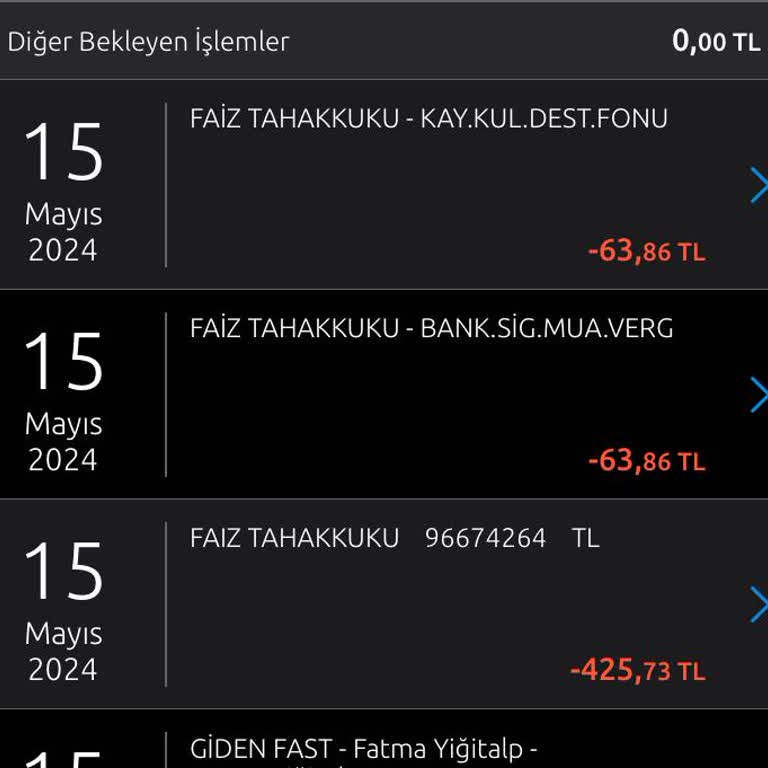 Yapı Kredi Kullanılmayan Esnek Hesaptan Faiz Kesmesi