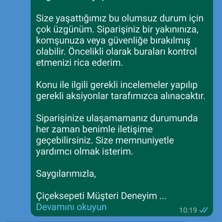 Çiçek Sepeti Göndermediği Ürüne Teslim Edildi Diye Mesaj Atıyor