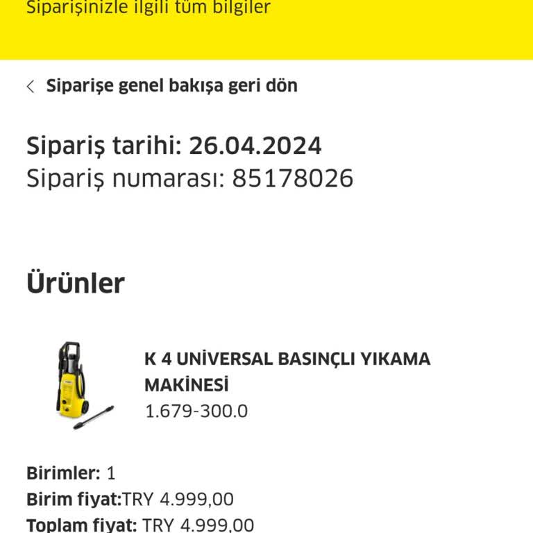Karcher Siparişimin 20 Gündür Kargoya Verilmemesi
