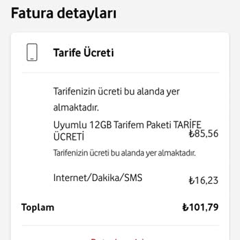 Vodafone Ayda 1 Tarife Fiyatımı Arttırıyor