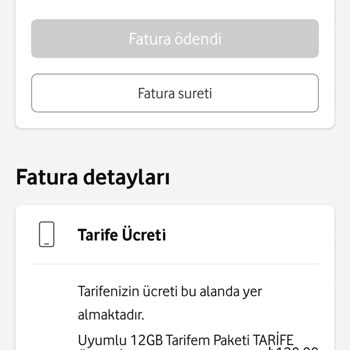 Vodafone Ayda 1 Tarife Fiyatımı Arttırıyor