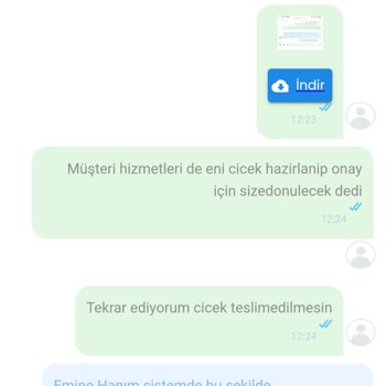 ÇiçekSepeti Onaylamadığım İstemediğim Çiçeği Tüm İtirazlarıma Rağmen Gönderdiler.