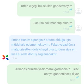 ÇiçekSepeti Onaylamadığım İstemediğim Çiçeği Tüm İtirazlarıma Rağmen Gönderdiler.