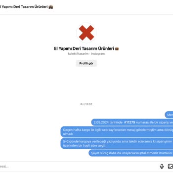 Kolektif Tasarım'dan Gönderilmeyen Sipariş