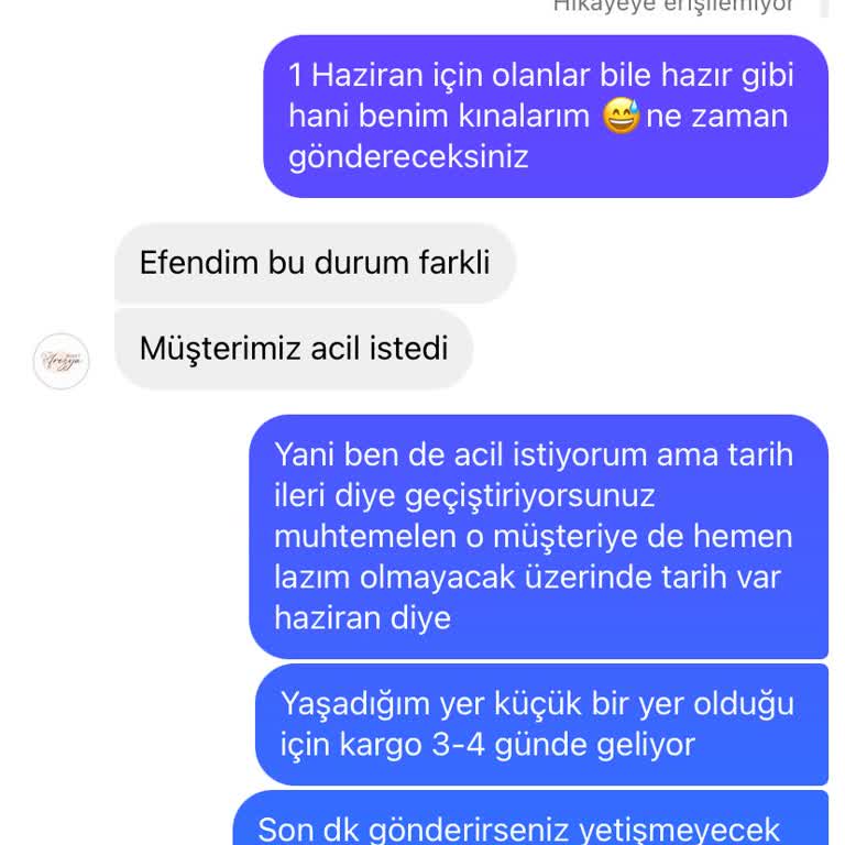 Frezyabukett (Instagram) Geciken Kına Organizasyonu Ürün Teslimatı